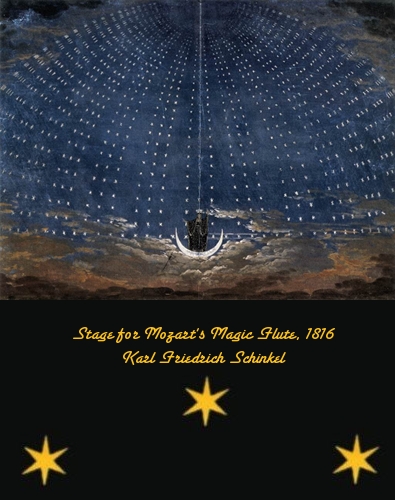 Stage set for Mozart's Magic Flute - Karl Friedrich Schinkel - 1816 Stage set for Mozart's Magic Flute - Karl Friedrich Schinkel - 1816